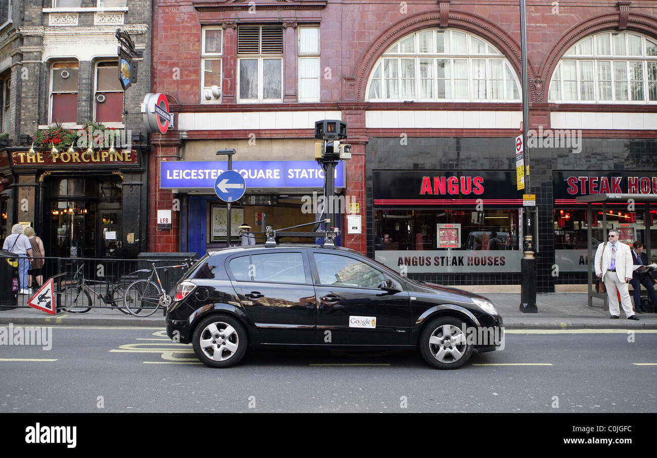 A Google Maps Car Drives Through Central London Recording