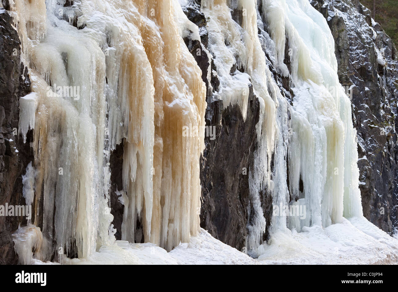 Big ice sculpture on mountain Stock Photo