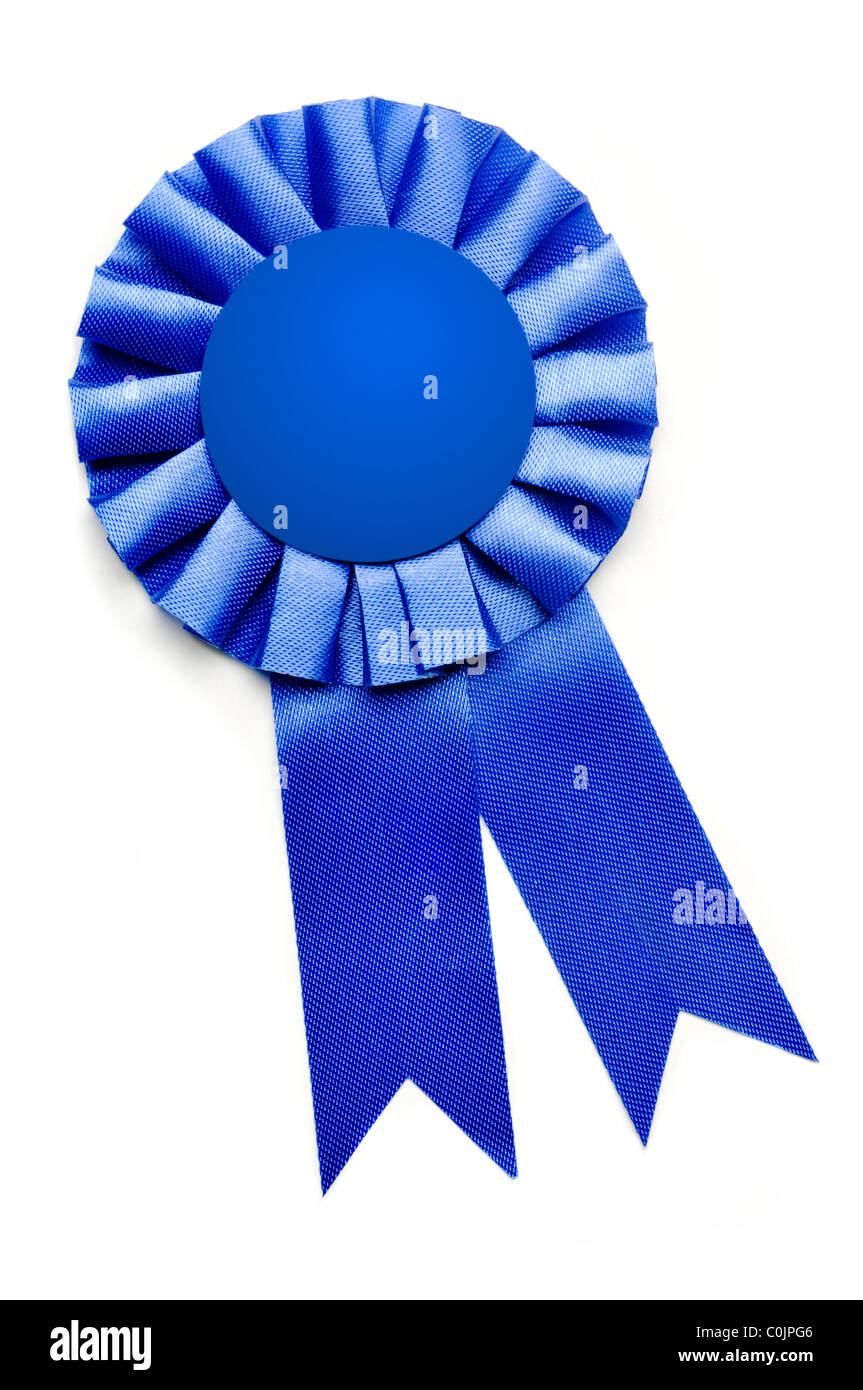 award presentation ribbon on white background Stock Photo