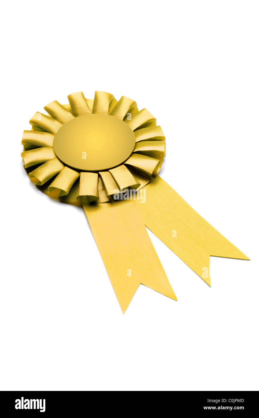award presentation ribbon on white background Stock Photo