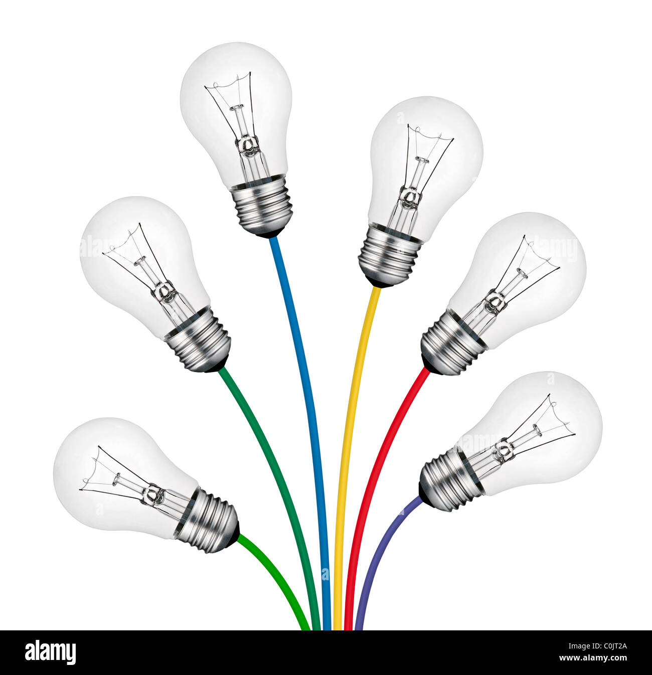 Split Color Bulb Multi colored light bulb lightbulb hi-res stock photography and images ...