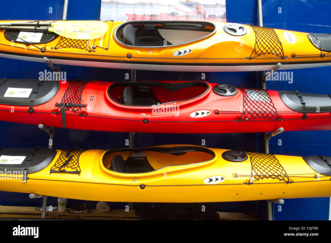 Seayak Canoes for Sale at the Outdoor Leisure Show, Caravan and Boat  Exhibition. National Exhibition Centre NEC February 2011 Stock Photo - Alamy