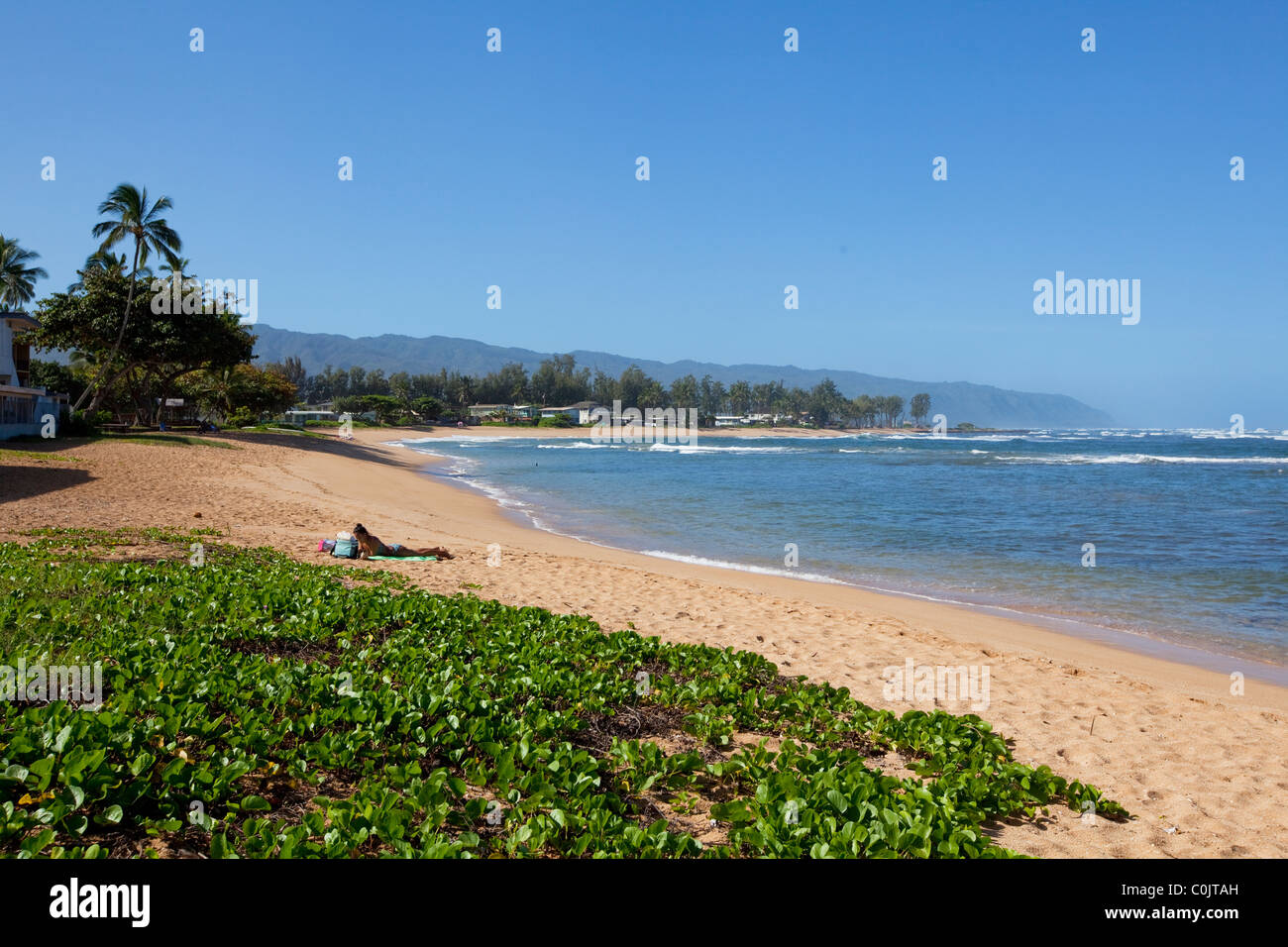 Haleiwa Ali'i Beach Park, North Shore, Oahu, Hawaii Stock Photo