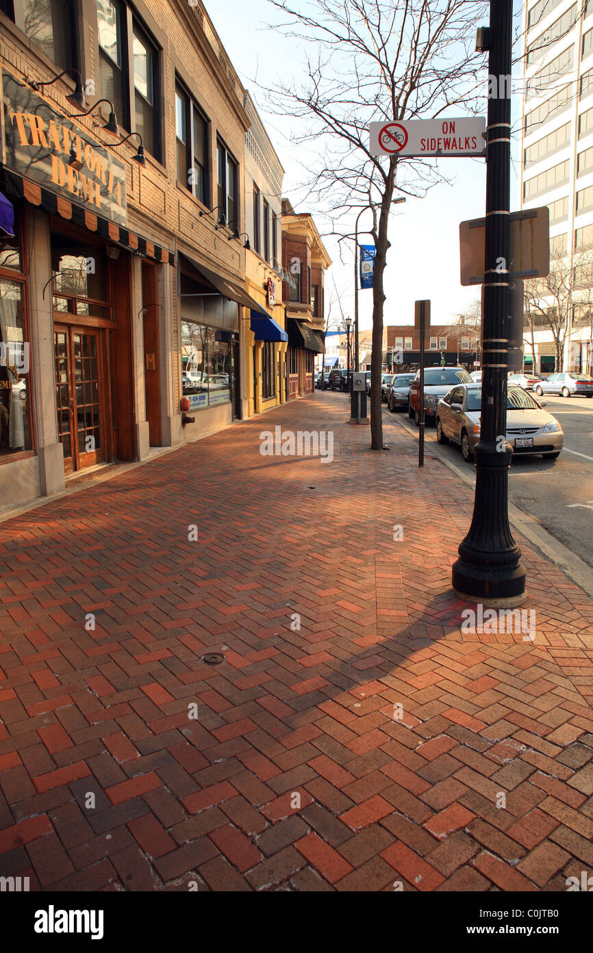 City Downtown Evanston Illinois High Resolution Stock Photography and