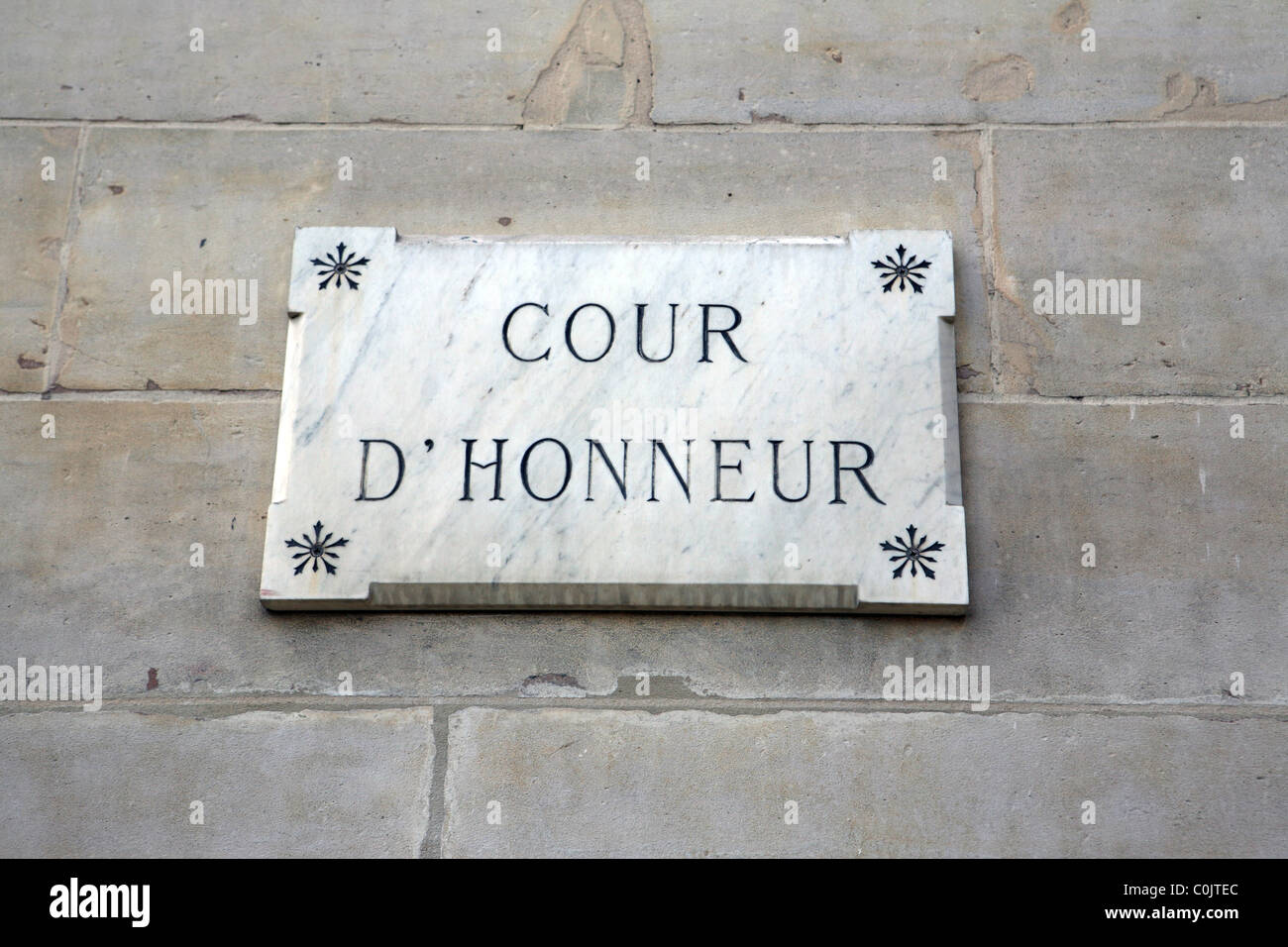 Cour d'honneur court of honour Paris France Stock Photo