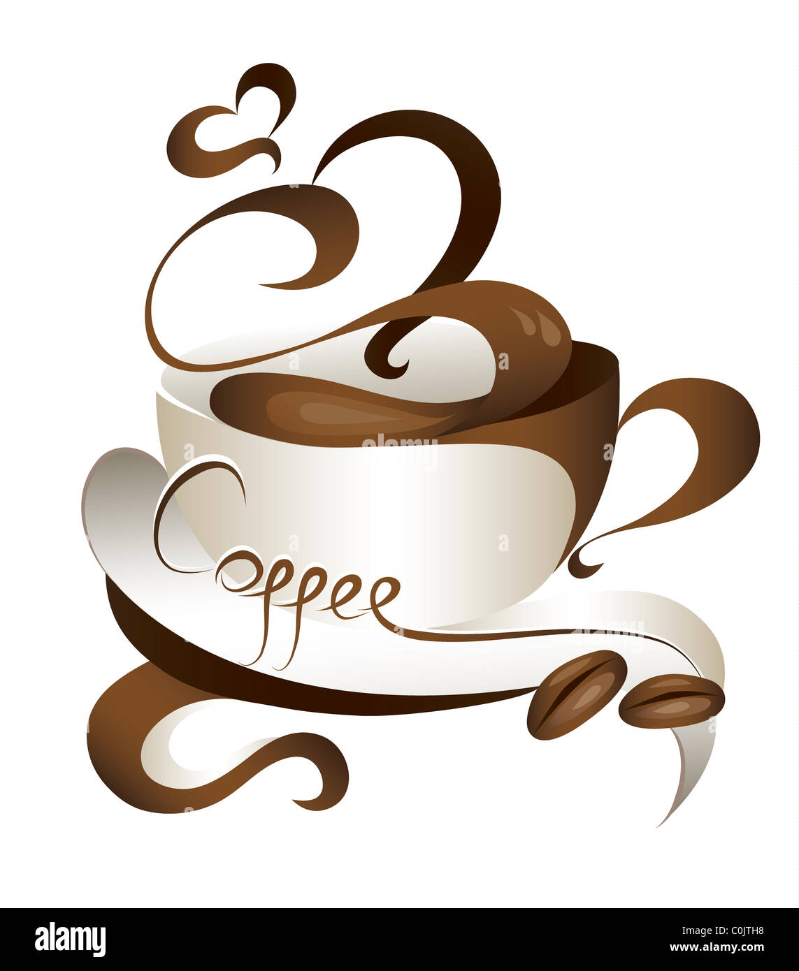 stylish coffee illustration Stock Photo Alamy