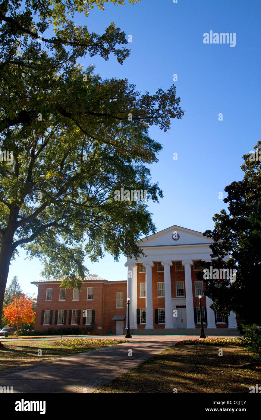 The Lyceum is the oldest building on the campus of the University of Mississippi located in Oxford, Mississippi, USA. Stock Photo