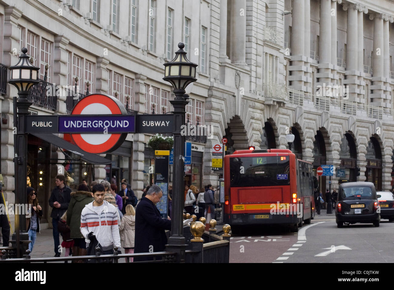 Street scene Regent Street/Piccadilly Circus City of Westminster London