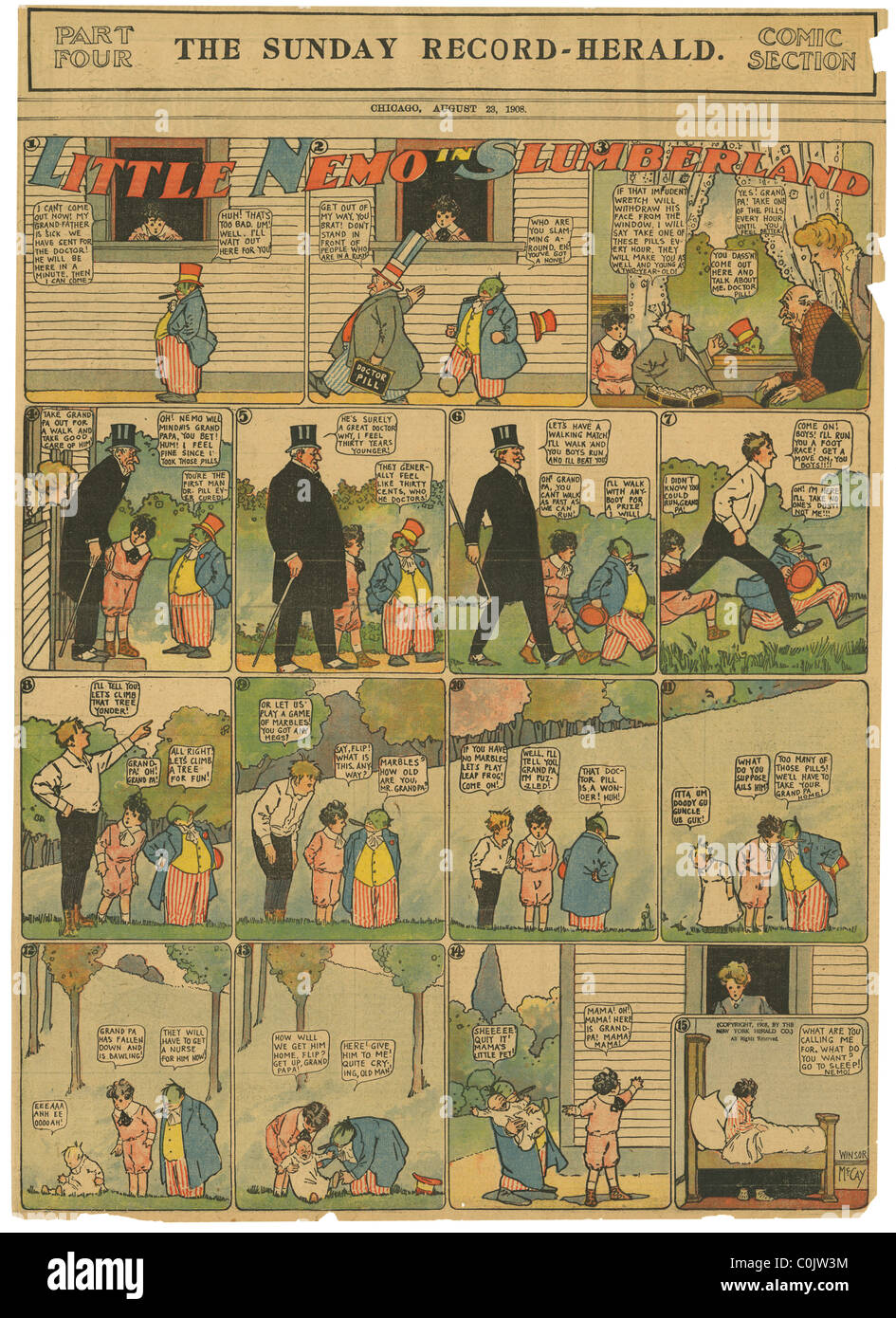 Little Nemo In Slumberland By Winsor Mccay From The Sunday Stock