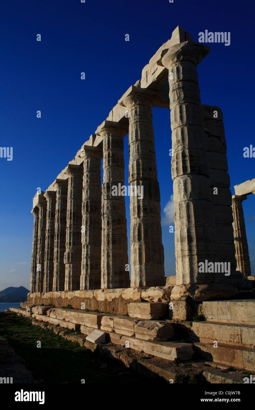 The Temple of Poseidon on the Cape of Sounion in Greece Stock Photo - Alamy
