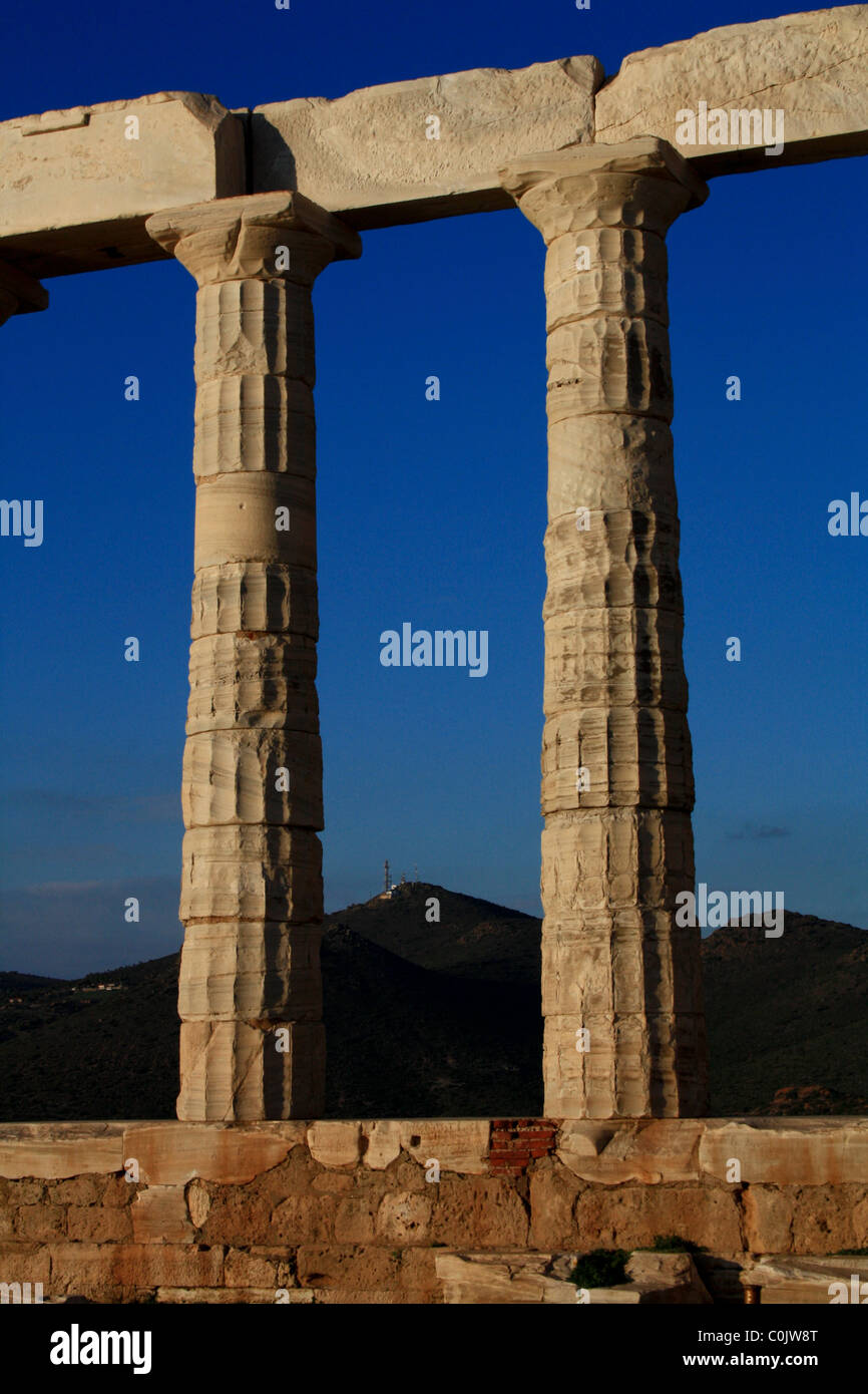 The Temple of Poseidon on the Cape of Sounion in Greece Stock Photo - Alamy