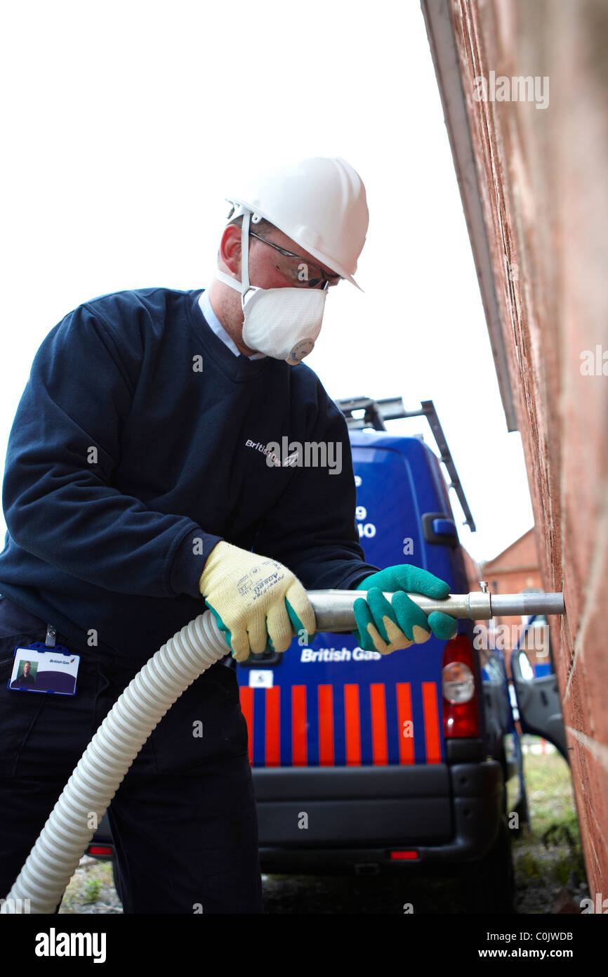 British Gas Cavity Wall Insulation Stock Photo Alamy