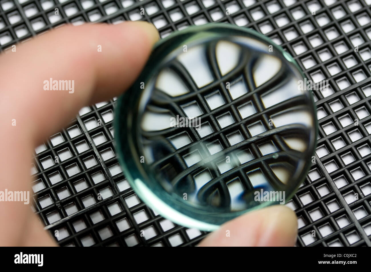 Magnifying Glass - Convex Lens Stock Photo