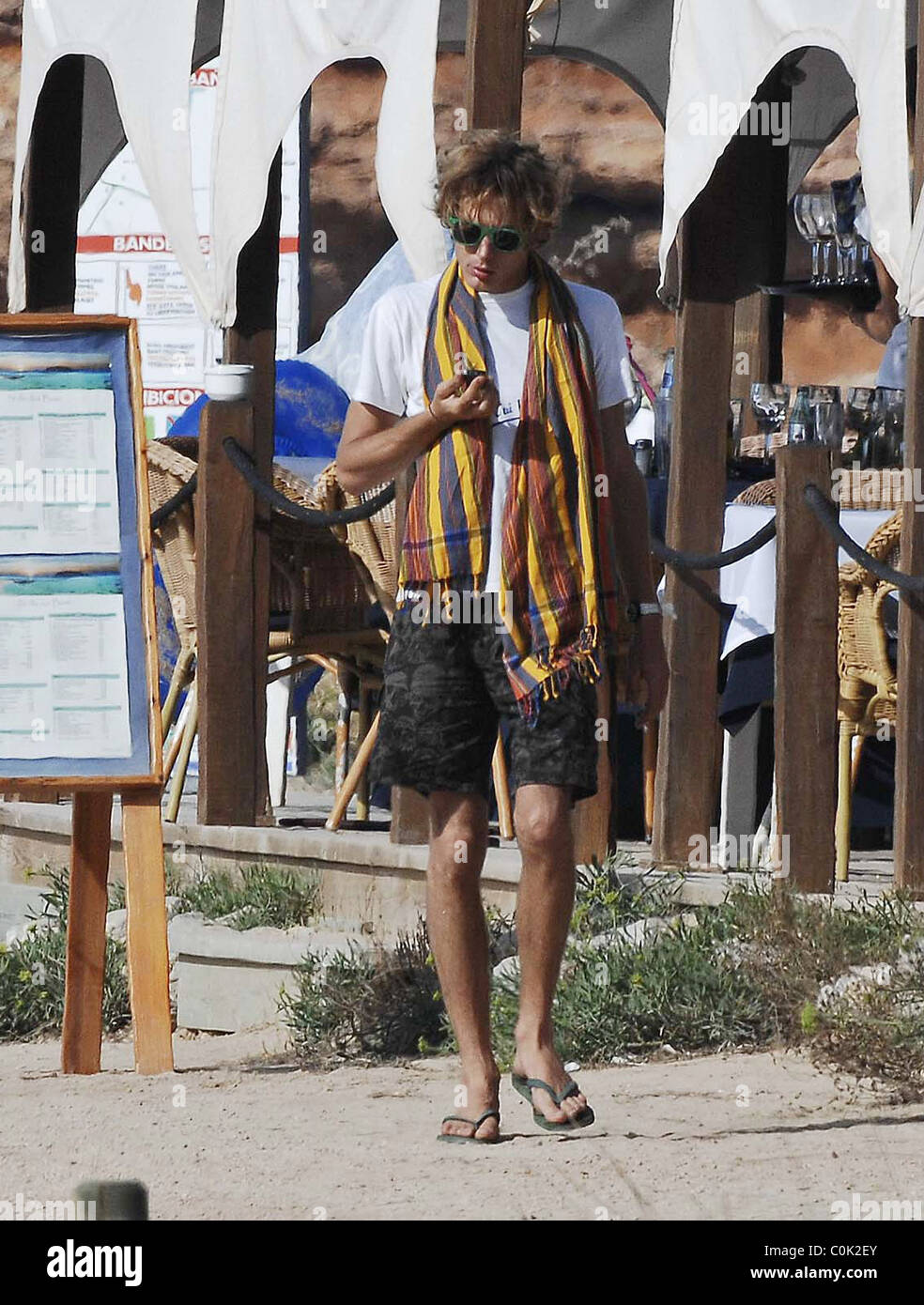 Andrea Casiraghi, son of Princess Caroline of Monaco relaxes on the beach  in Ibiza Ibiza, Spain - 06.08.08 Stock Photo - Alamy