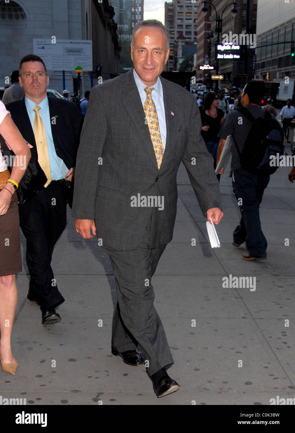 Senator Chuck Schumer Out and about in Manhattan New York City, USA