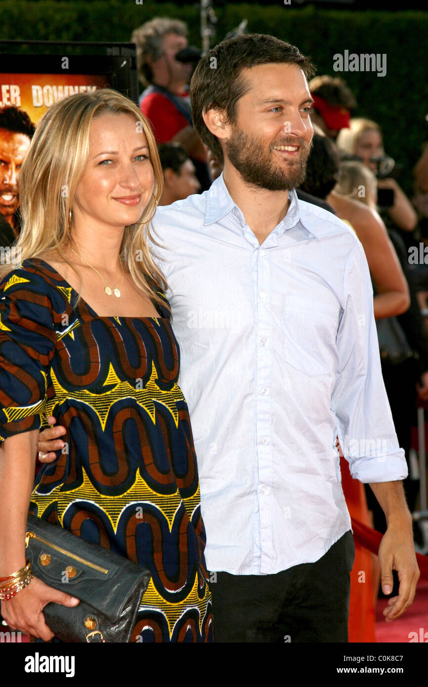 Jennifer Meyer and Tobey Maguire Los Angeles premiere of Tropic Thunder ...