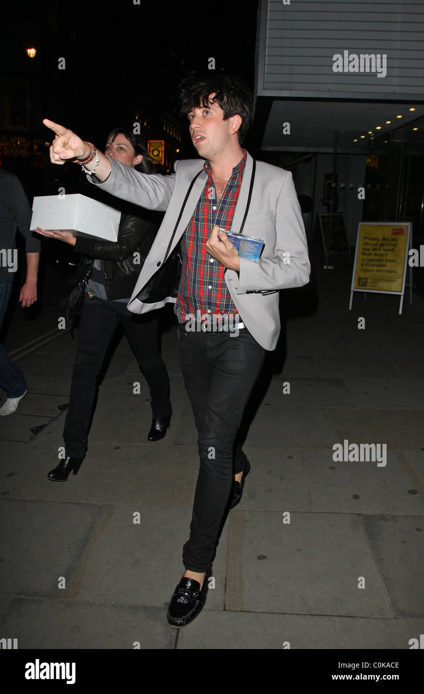 Nick Grimshaw arriving at Bungalow 8 for his birthday party London