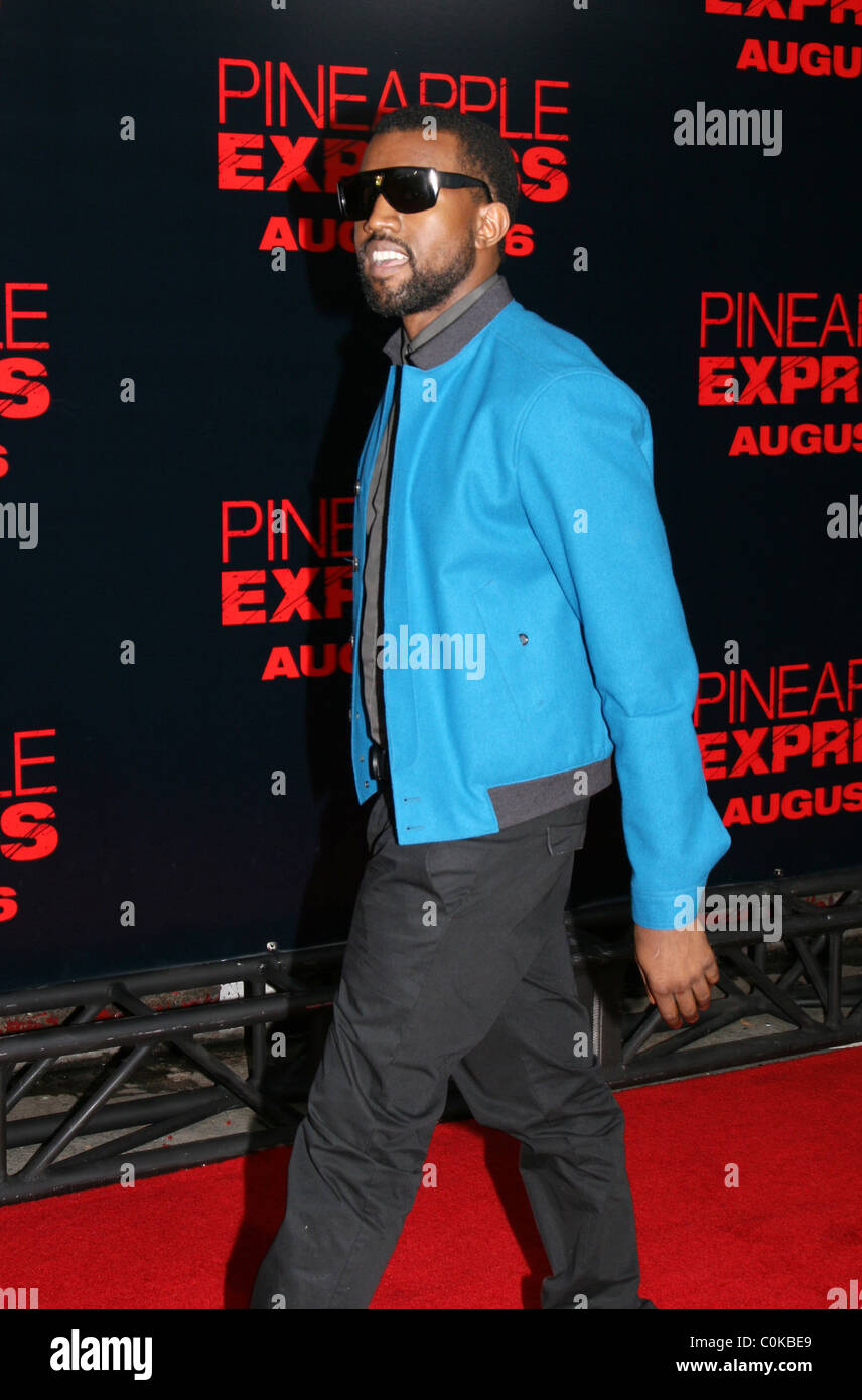 Kanye West Los Angeles Premiere of 'Pineapple Express' held at Mann's