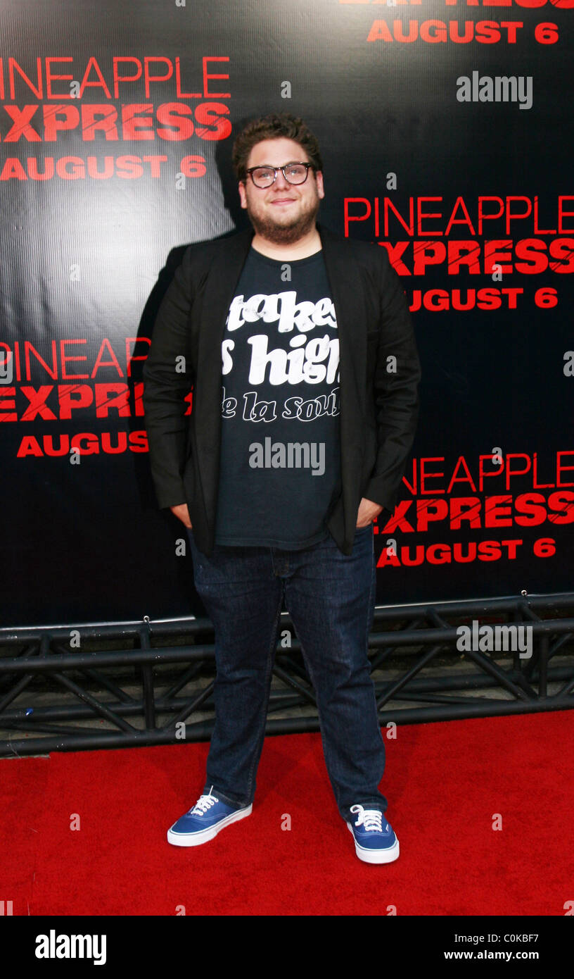 Jonah Hill Los Angeles Premiere of 'Pineapple Express' held at Mann's