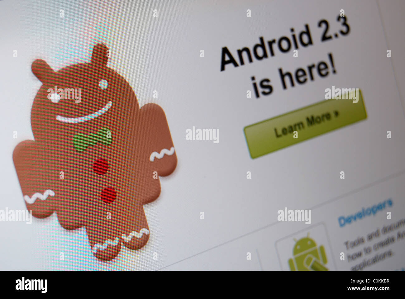 a photo illustration of the google android website showing the