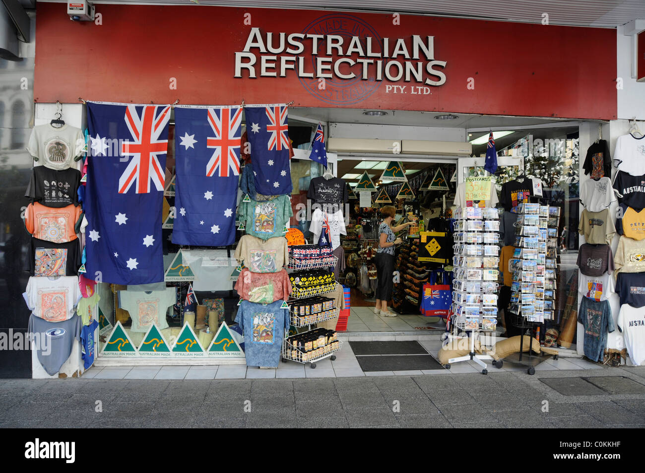 An Australian Souvenir shop in Perth, Western Australia. Stock Photo