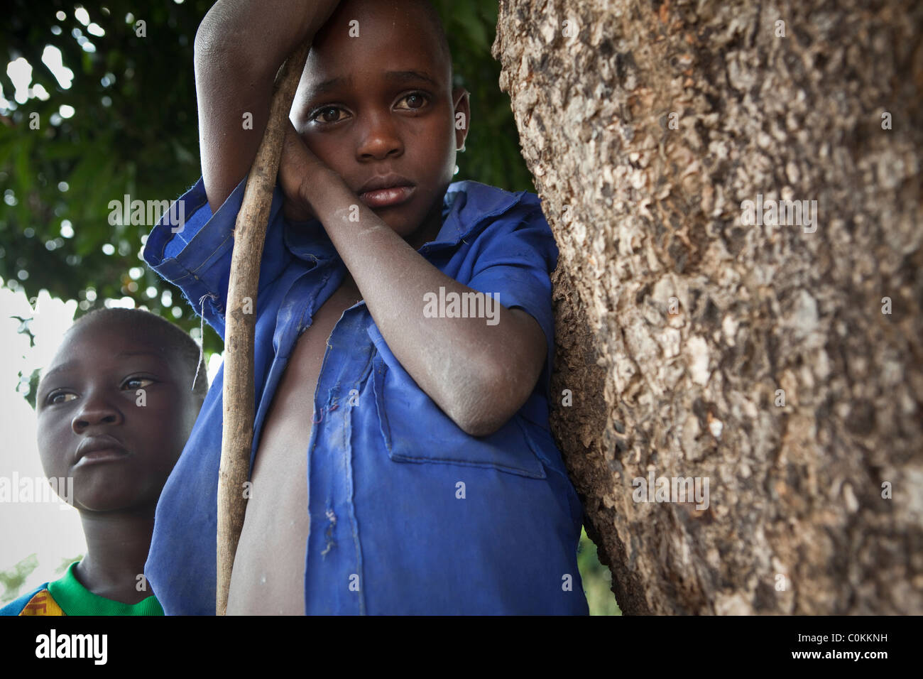 School boys in Amuria District, Uganda, East Africa. Stock Photo