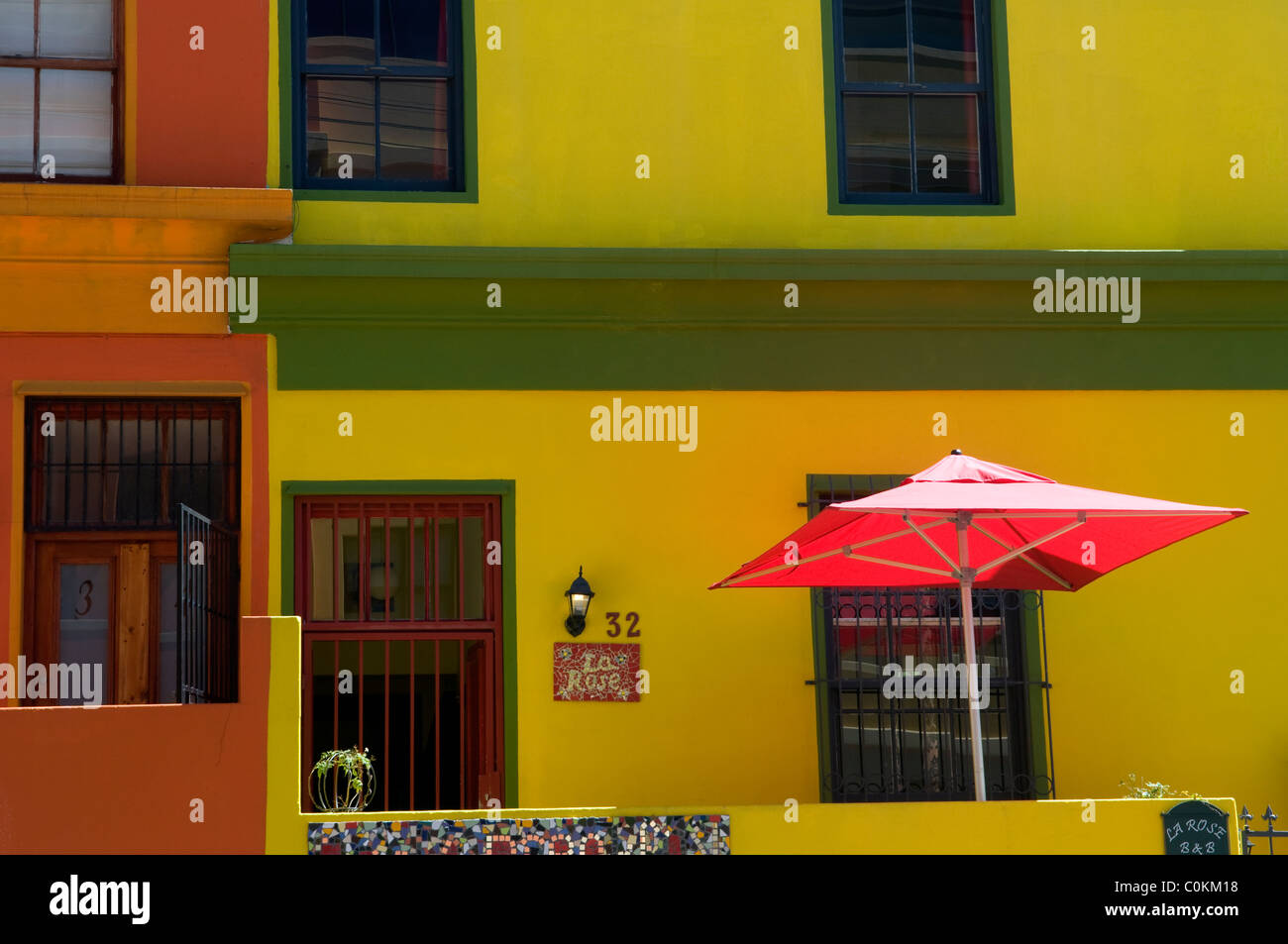 Colourful house exterior, Cape Town, South Africa Stock Photo