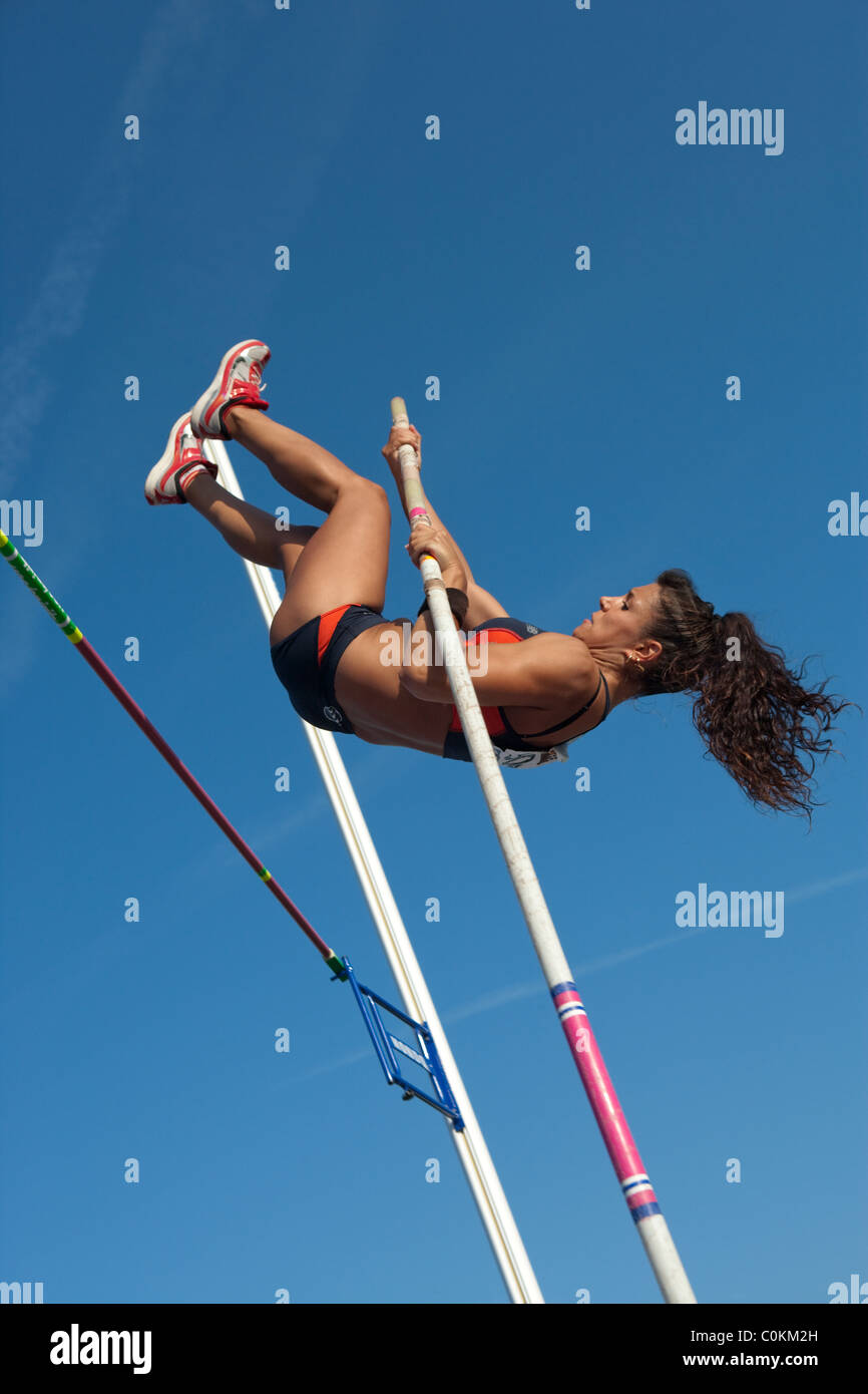 pole vault woman Sport outdoor Athletics competition race woman athlete