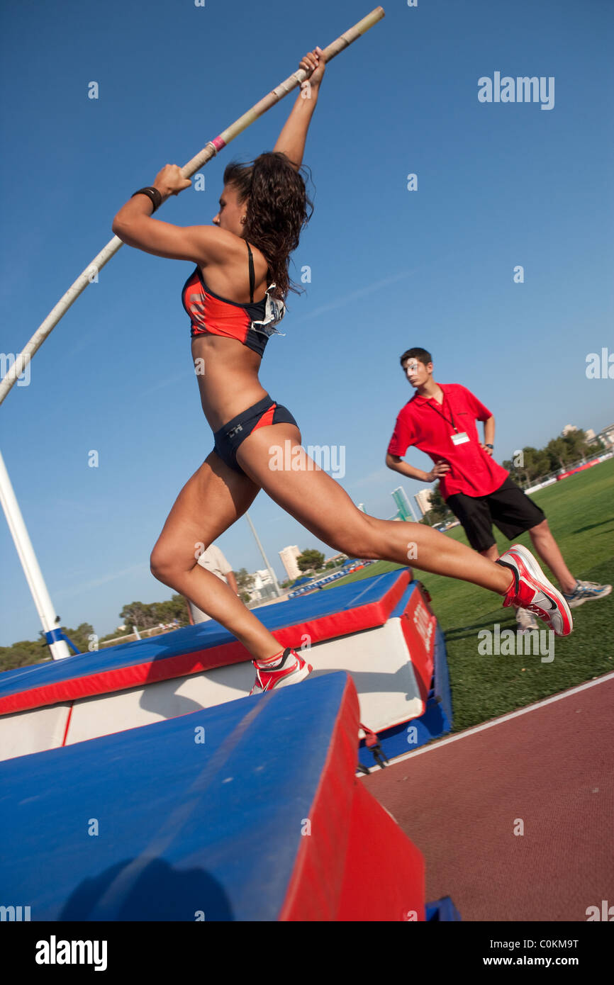 pole vaulting Sport outdoor Athletics competition race adult athlete