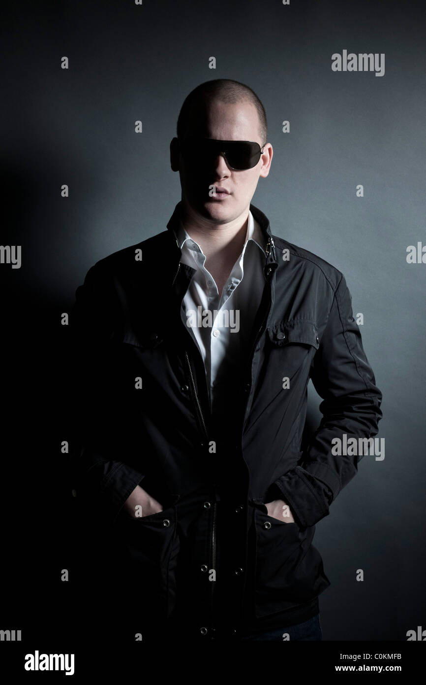 young man wearing suit Stock Photo