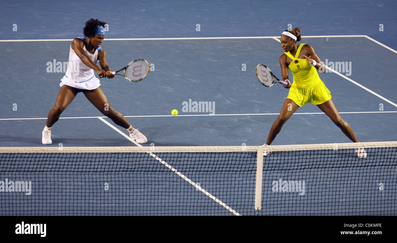 Venus and Serena Williams, USA winning the Women's doubles final at the