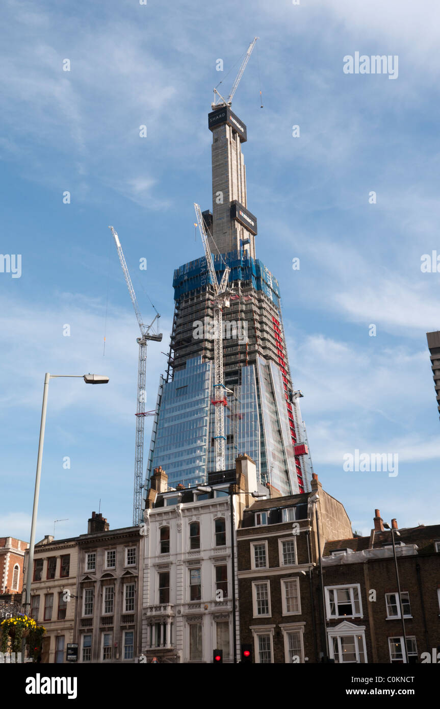 The Shard skyscaper in Southwark,London, during construction Stock Photo