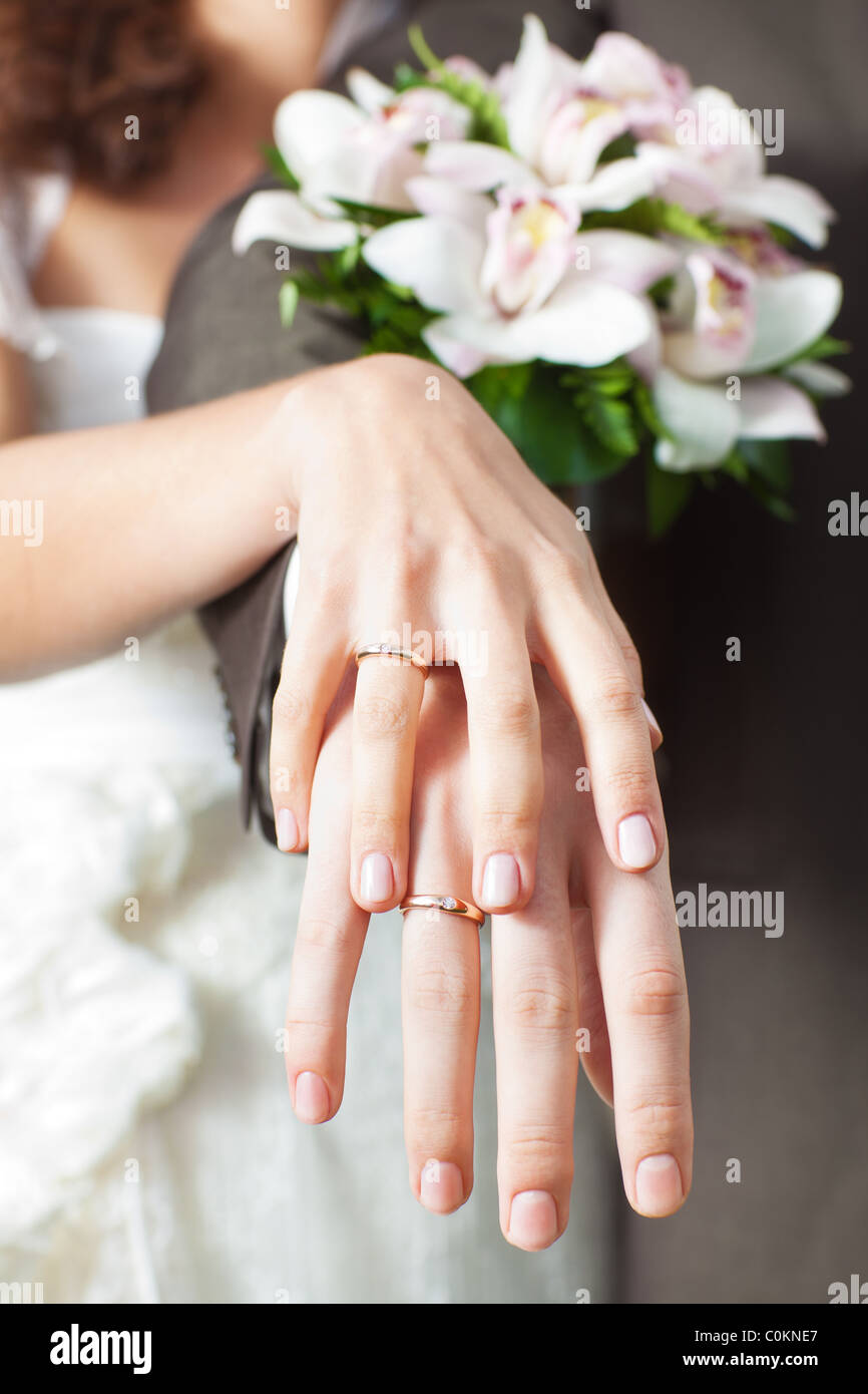 Wedding Rings Hands High Resolution Stock Photography and Images Alamy