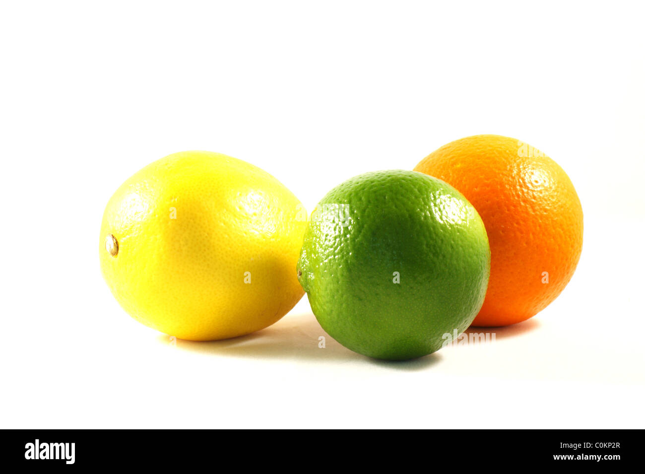 Orange, lime and lemon Stock Photo - Alamy