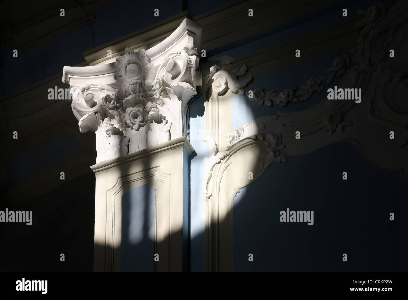 Architectural detail in the baroque style Stock Photo