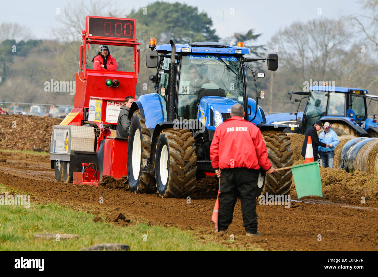 Tractor pulling competition Stock Photo