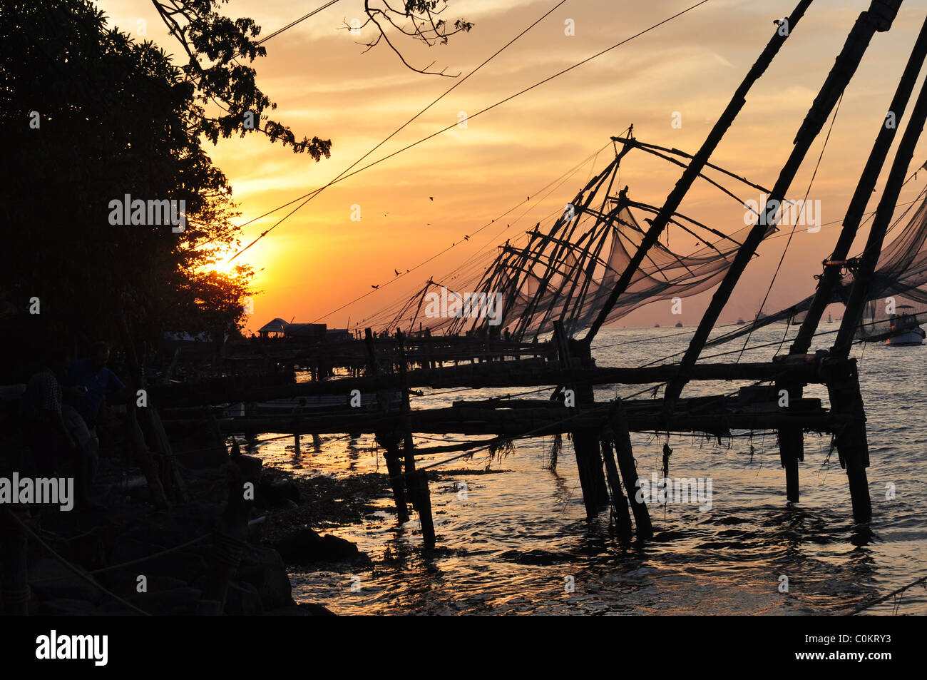 Sunset at Kochi Stock Photo Alamy