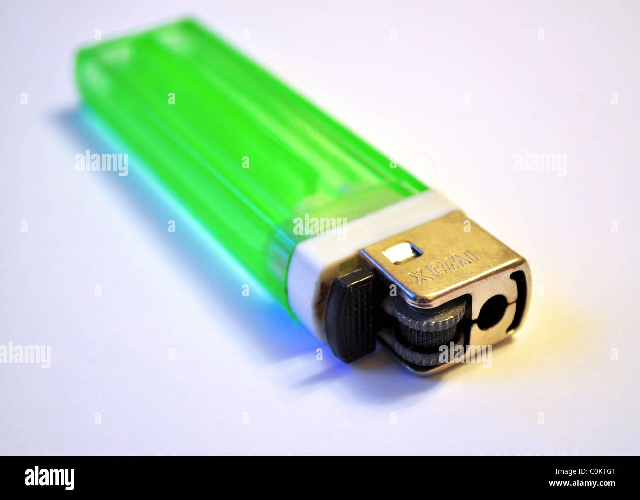 Green Lighter Stock Photo