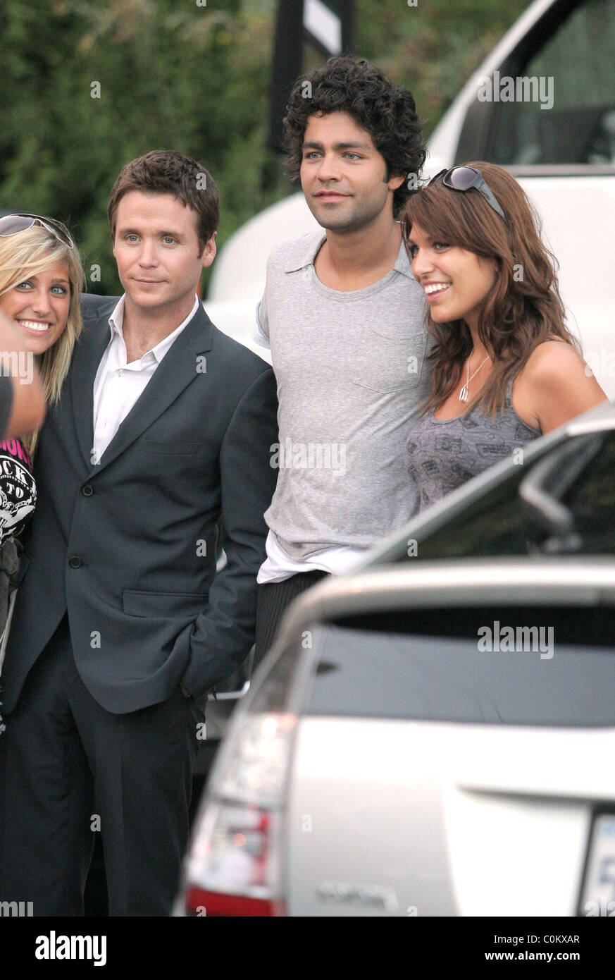 Kevin Connolly and Adrian Grenier on the set of the HBO series 'Entourage' Los Angeles, California - 18.08.08 Stock Photo