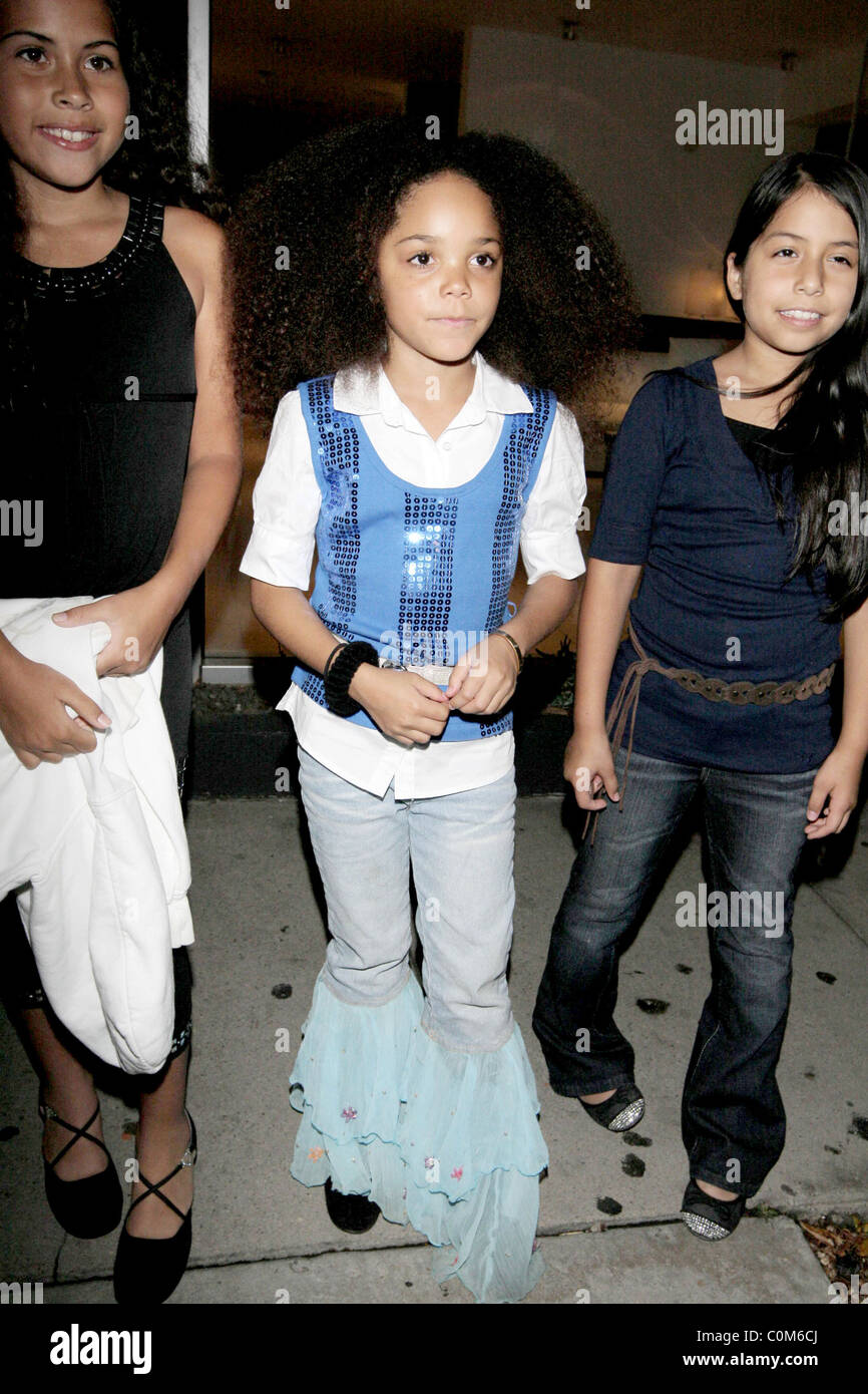 Child actress Jadagrace outside Madeo restaurant in West Hollyowood Los