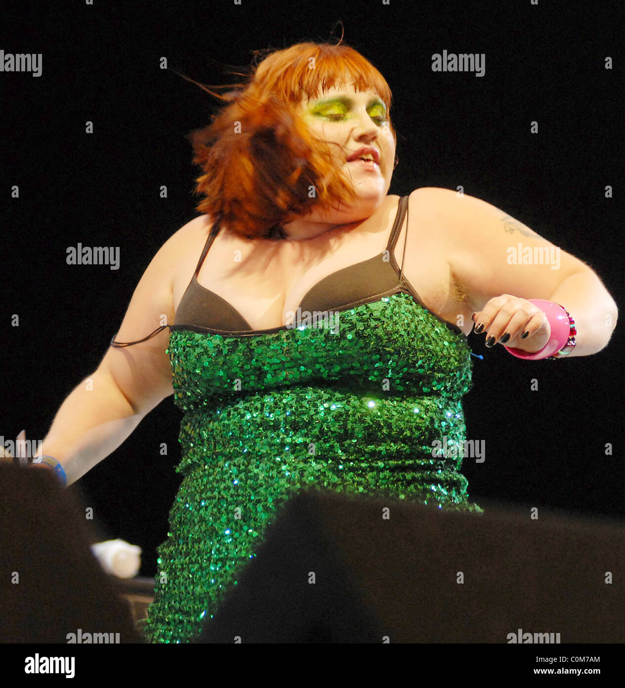 Beth Ditto of The Gossip Performing at Day 3 of The Electric Picnic Festival County Laois, Ireland - 31.08.08 Stock Photo