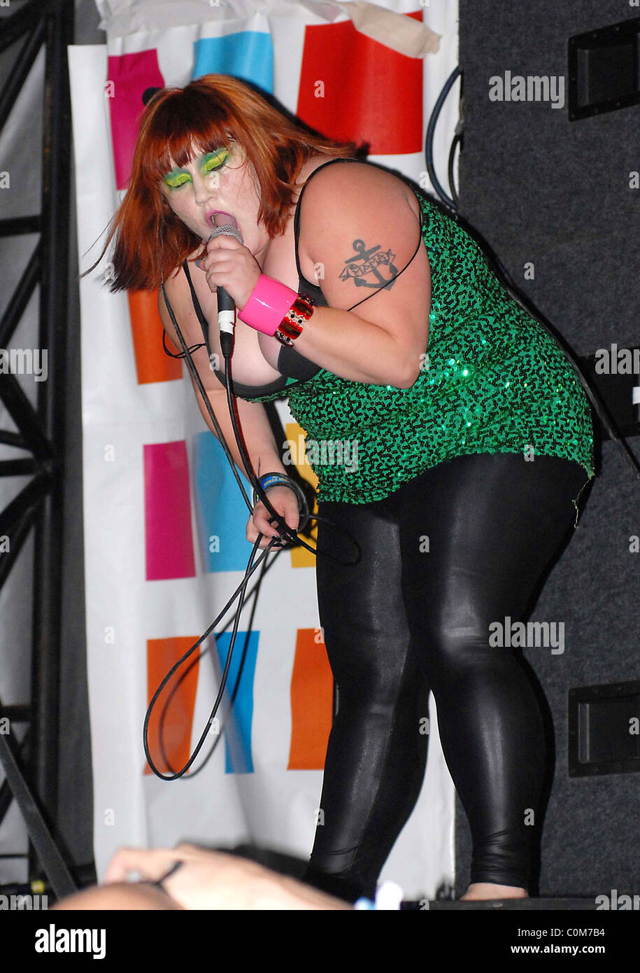 Beth Ditto of The Gossip Performing at Day 3 of The Electric Picnic Festival County Laois, Ireland - 31.08.08 Stock Photo