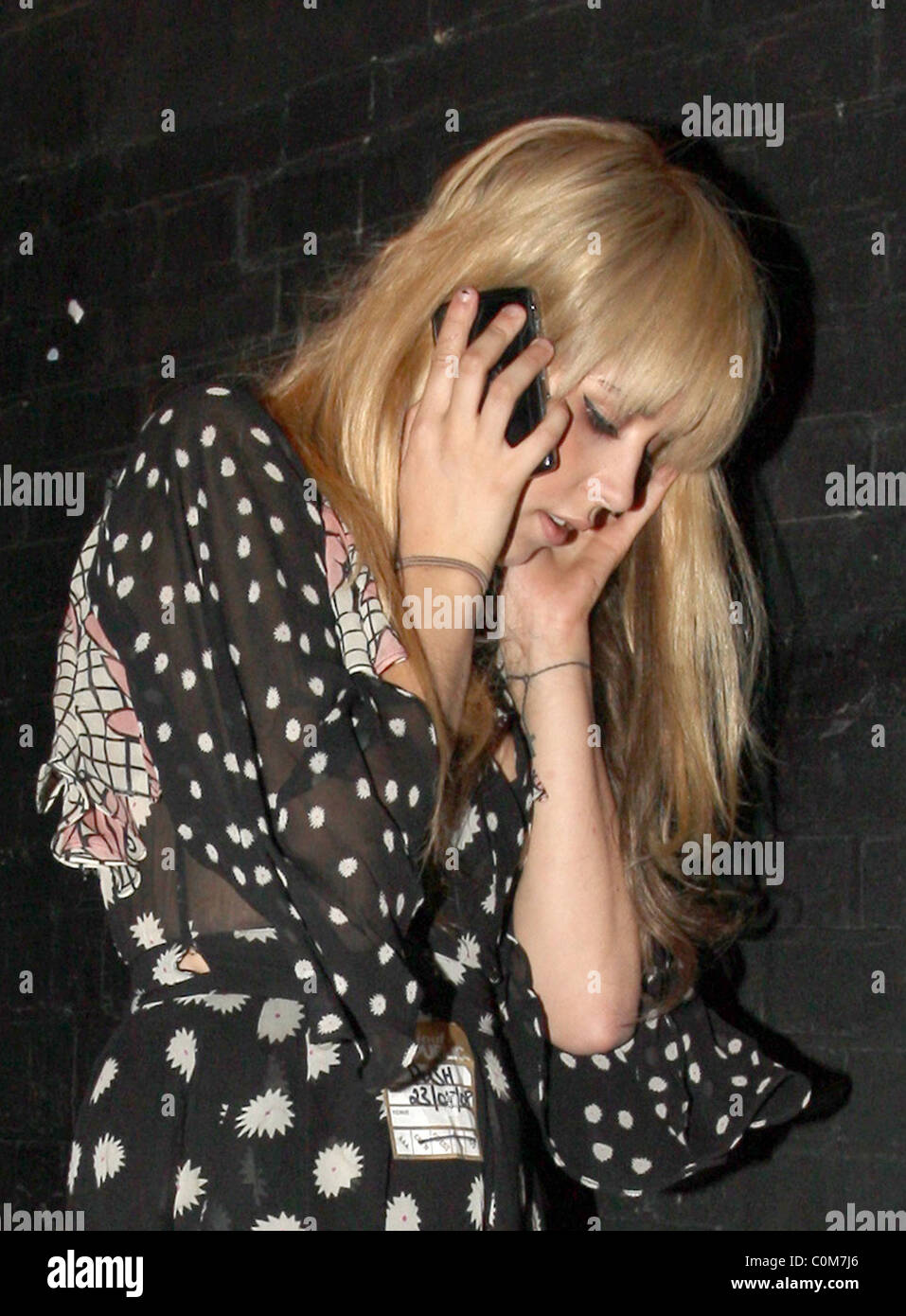 Peaches Geldof leaving the Astoria after her new husband's band performed at club night Push