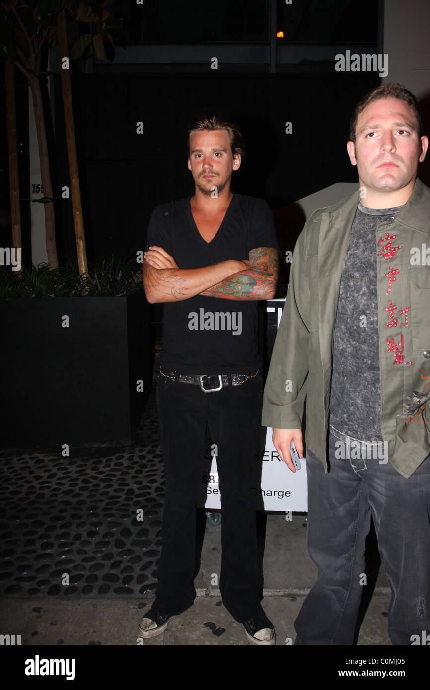 Sean Stewart leaving STK restaurant Los Angeles, California - 26.08.08