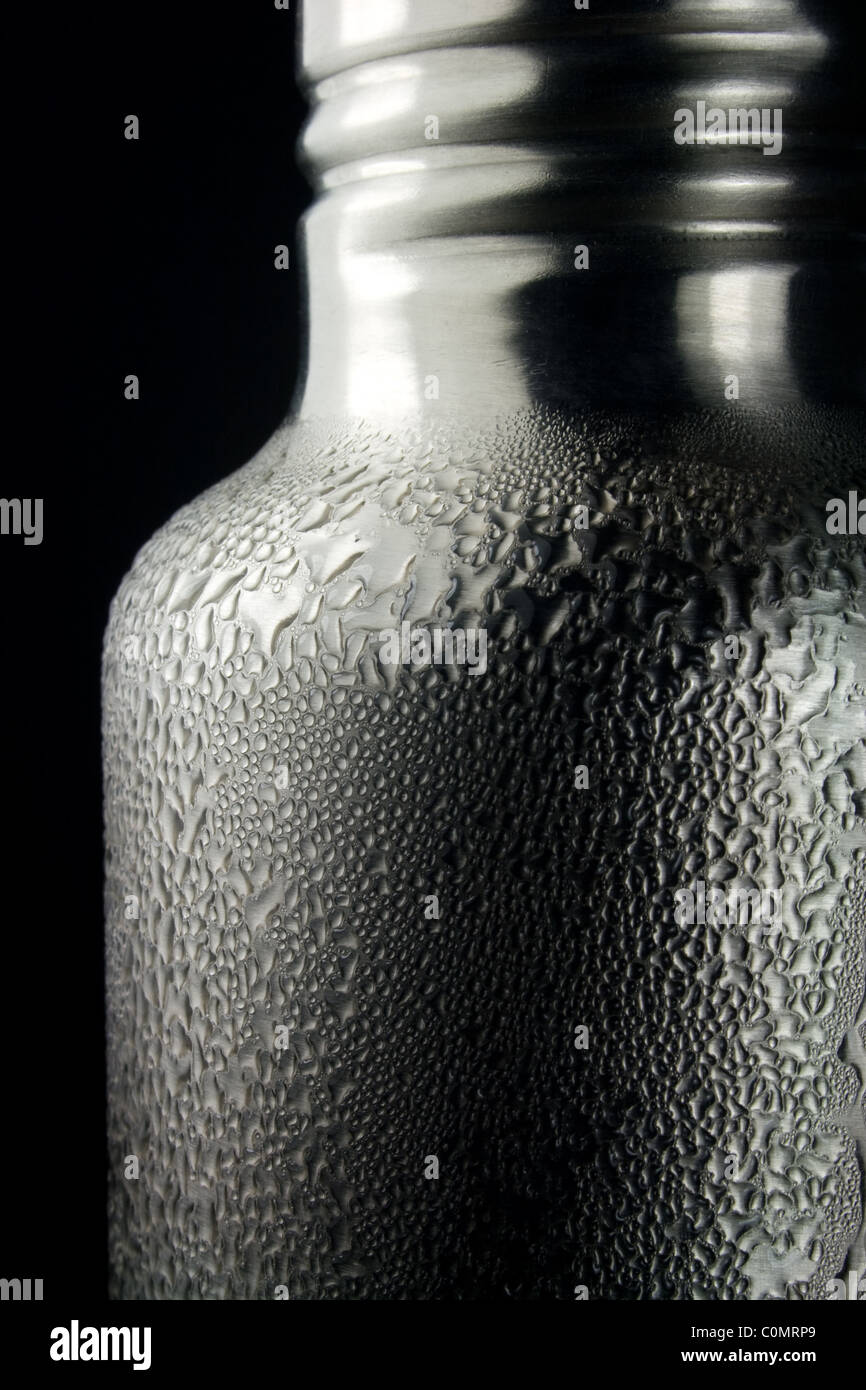 Water Condensation Drops on Cold Water Bottle Stock Photo Alamy