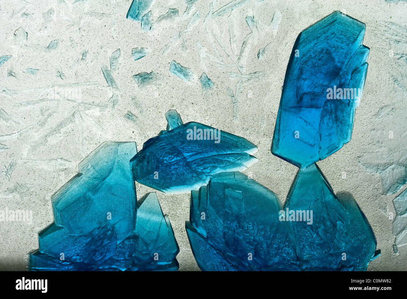 Copper Sulphate Crystals Stock Photo Alamy