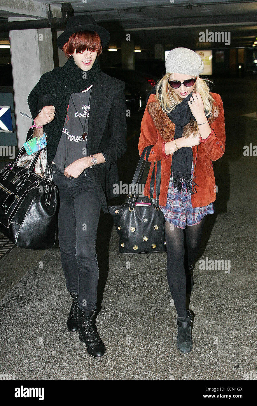 Peaches Geldof keeps her head down as she arrives into Dublin Airport