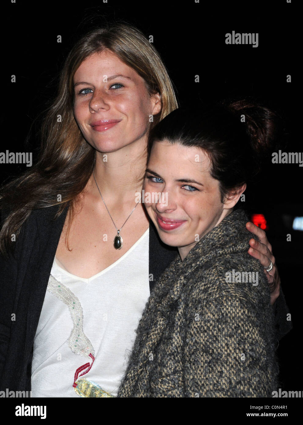 Heather Matarazzo and Caroline Murphy The Cinema Society and Lancome host a special screening of 'Rachel Getting Married' New Stock Photo