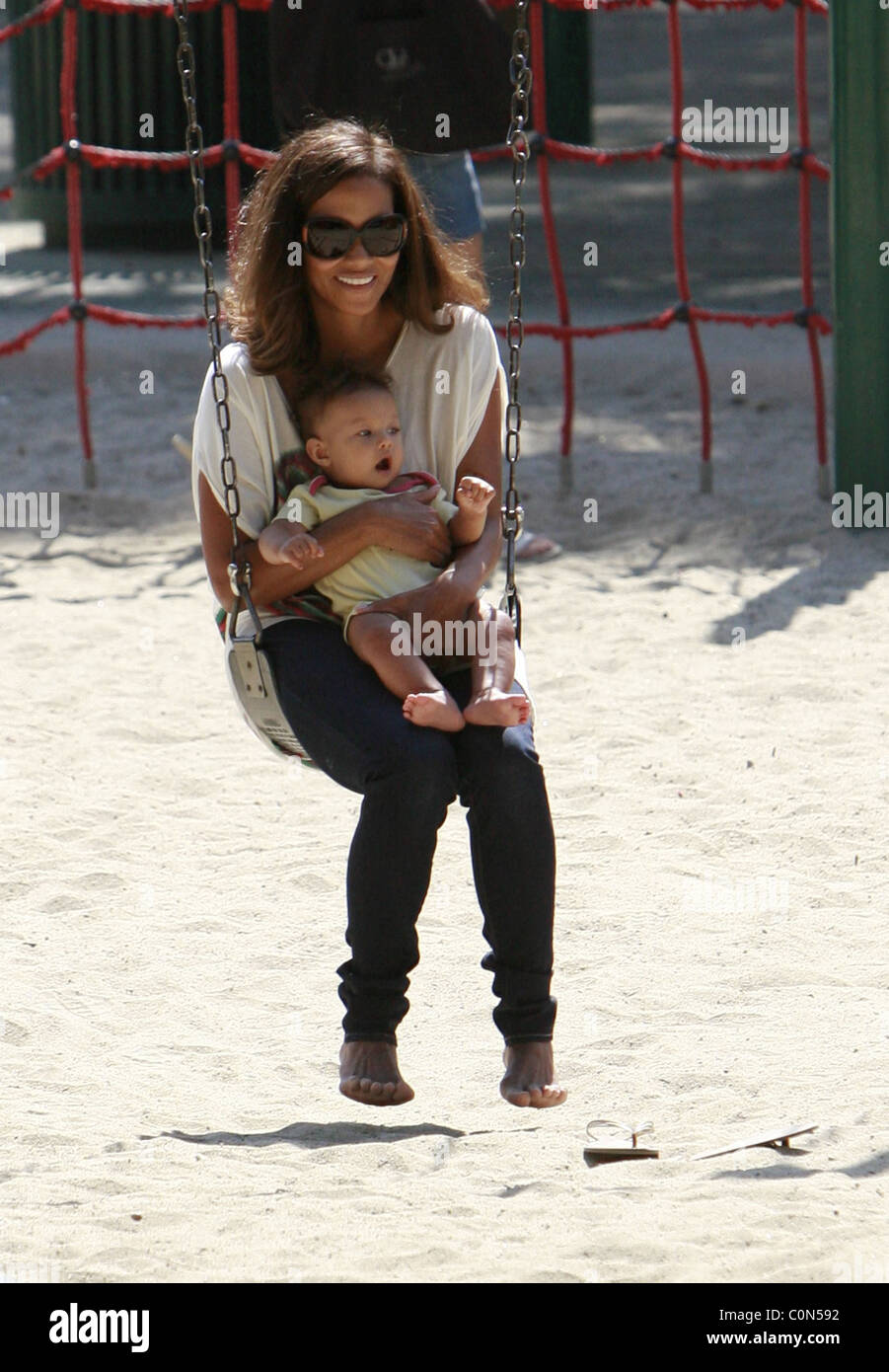 Halle Berry spending time with her baby daughter Nahla Ariela Aubry and