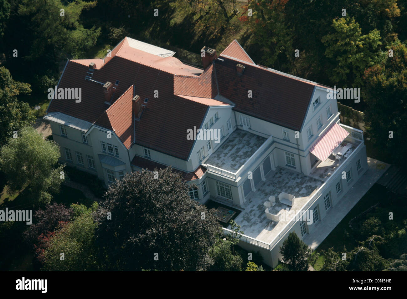 Aerial shots of Brad Pitt and Angelina Jolie's home in Berlin where the